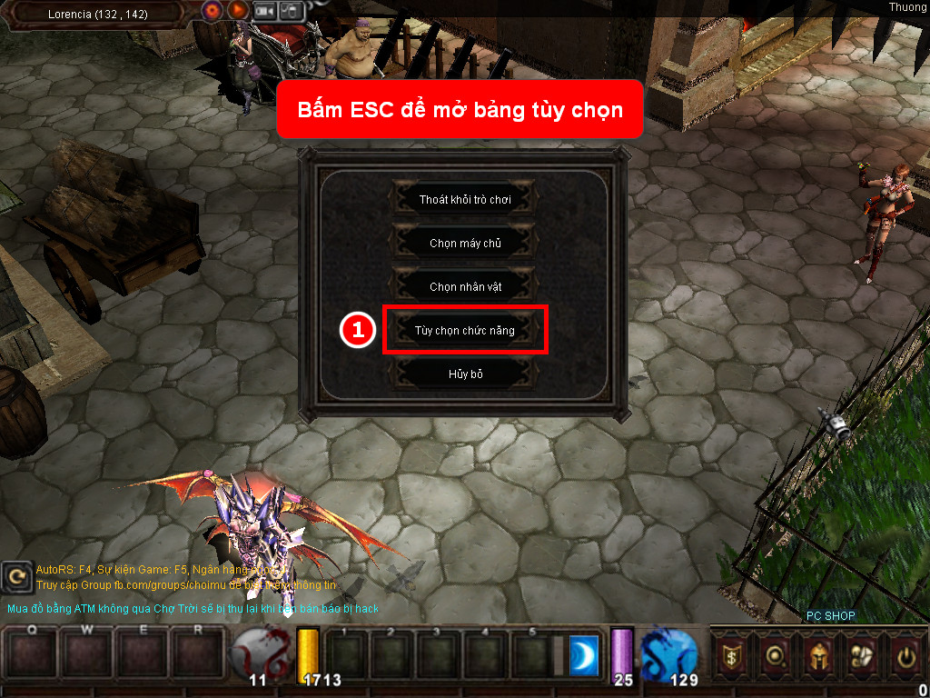 Chức năng chính của Game MU Huyết Long